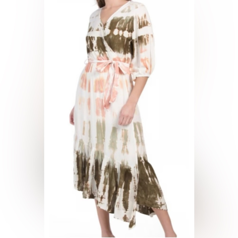 Young Fabulous & Broke Asymmetrical Geode Tie-Dye Jillian Dress